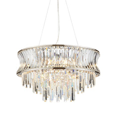 Amos Concave 9 Light Crystal Chandelier