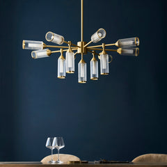 Amos Duchy 13 Light Chandelier Satin Brass