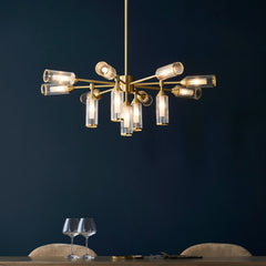 Amos Duchy 13 Light Chandelier Satin Brass