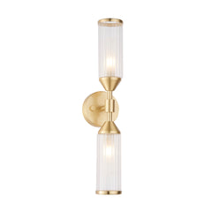 Amos Duchy Double Wall Light Satin Brass