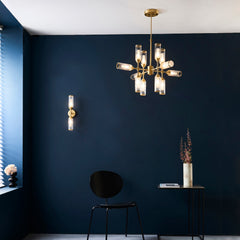 Amos Duchy Double Wall Light Satin Brass