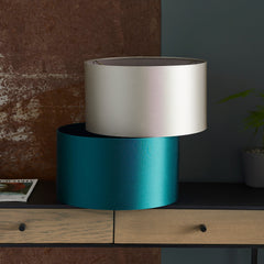 Amos Hatfield Lampshade Teal Satin