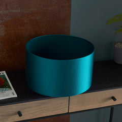 Amos Hatfield Lampshade Teal Satin