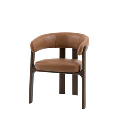 Amos Onda Dining Chair Brown Leather