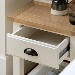 Amos Eton 1 Drawer Bedside Table White