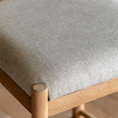 Amos Eton Upholstered Bar Stool Natural (2pk)