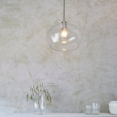 Amos Lucid Medium Pendant Dimpled Glass