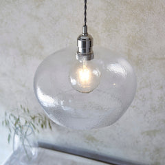 Amos Lucid Medium Pendant Dimpled Glass