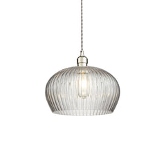 Amos Lucid Medium Pendant Ribbed Glass