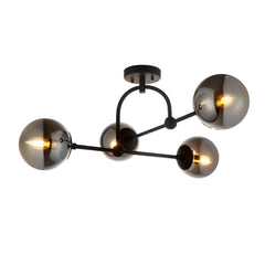 Amos Penthouse Flush Ceiling Light Black
