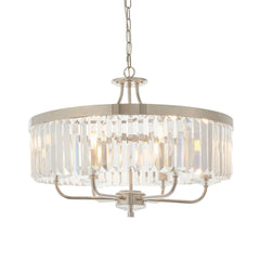 Amos Windsor Chandelier Bright Nickel