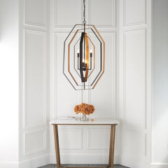 Amos Wiscombe Chandelier Aged Bronze & Antique Gold