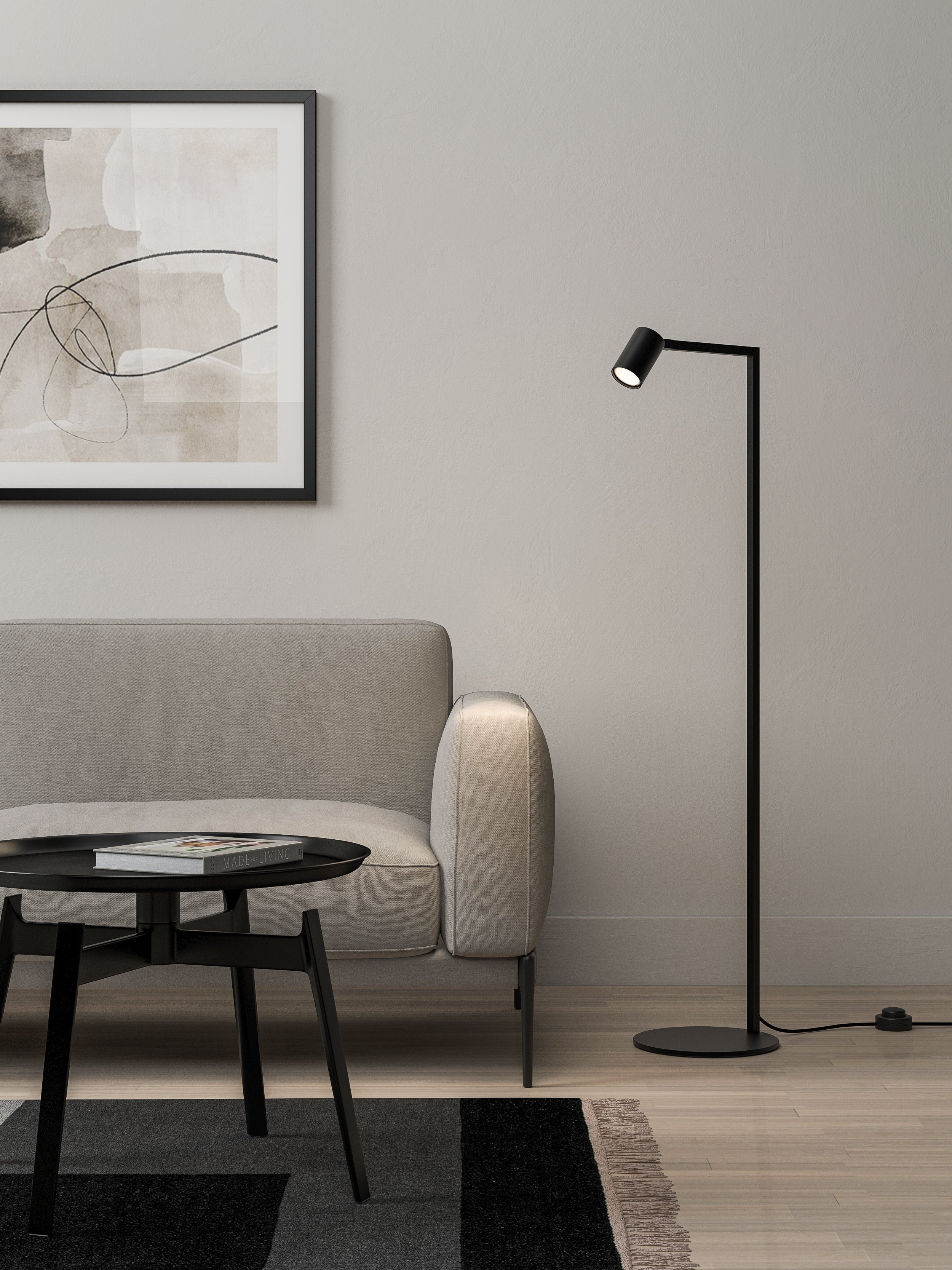 Astro Ascoli Floor Matt Black Interior Floor Light