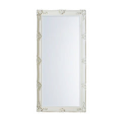 Amos Cream wood rectangle leaner mirror