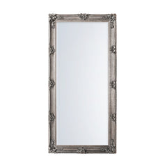 Amos Aged silver wood rectangle leaner mirror