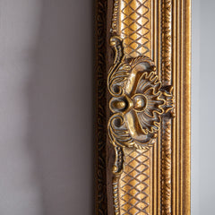 Amos Aged gold wood rectangle mirror