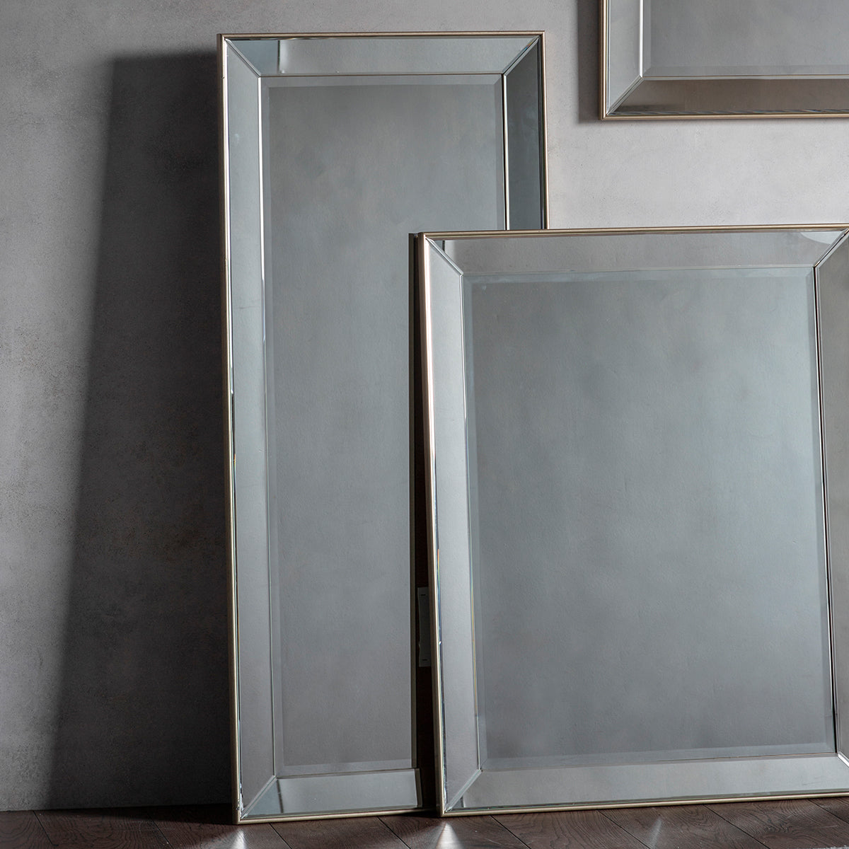 Amos Champagne gold large rectangle mirror