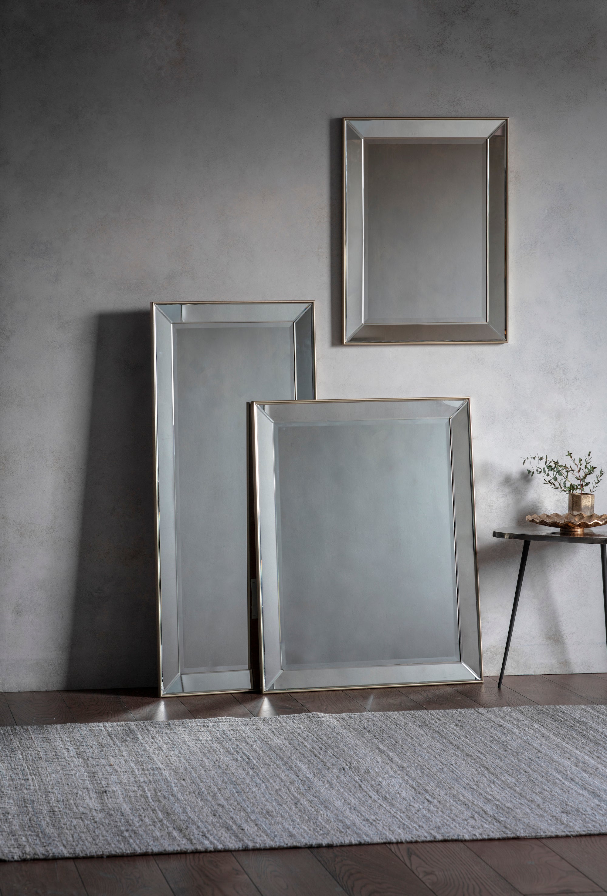 Amos Champagne gold large rectangle mirror