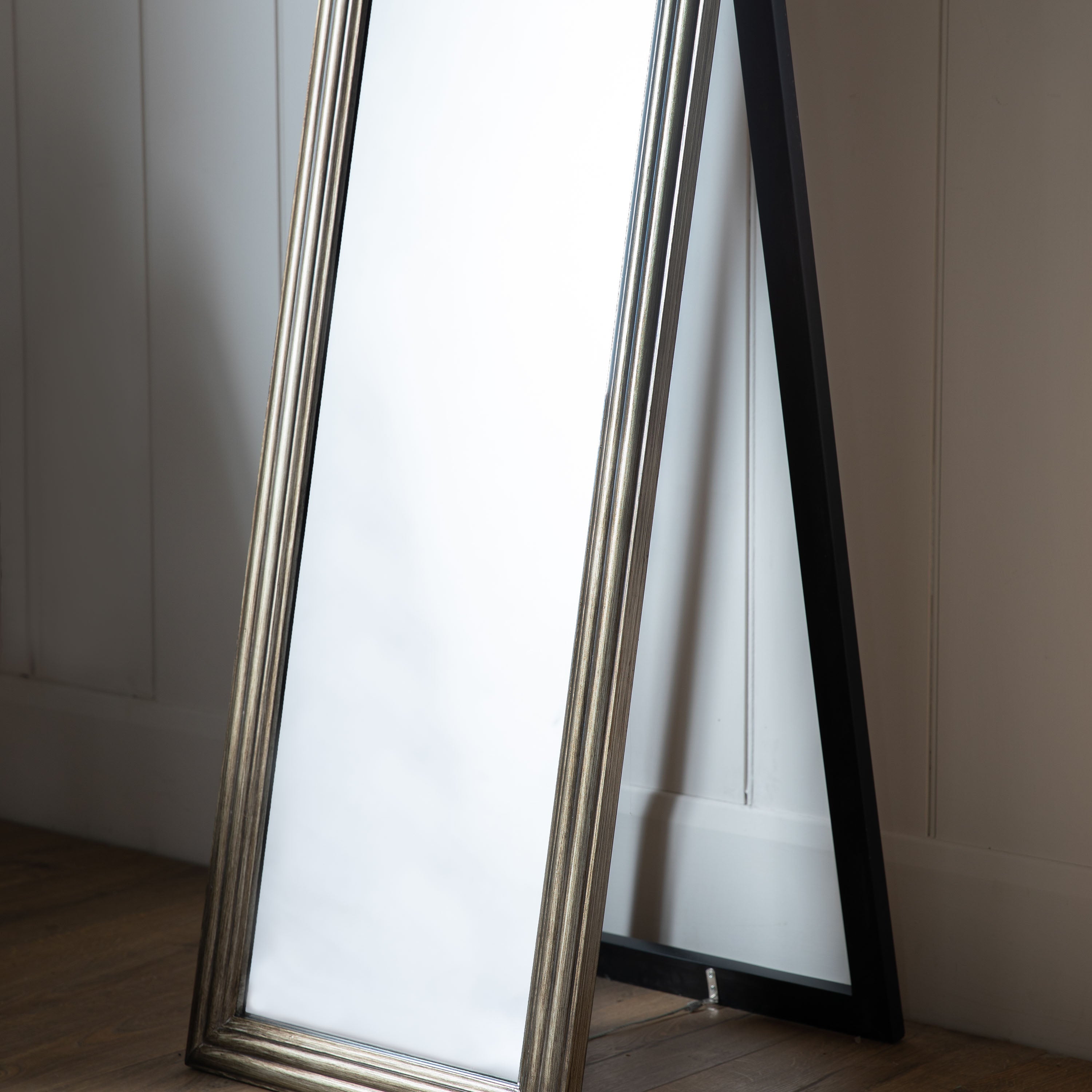 Amos Brushed brass cheval mirror
