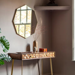 Amos Champagne gold octagon mirror