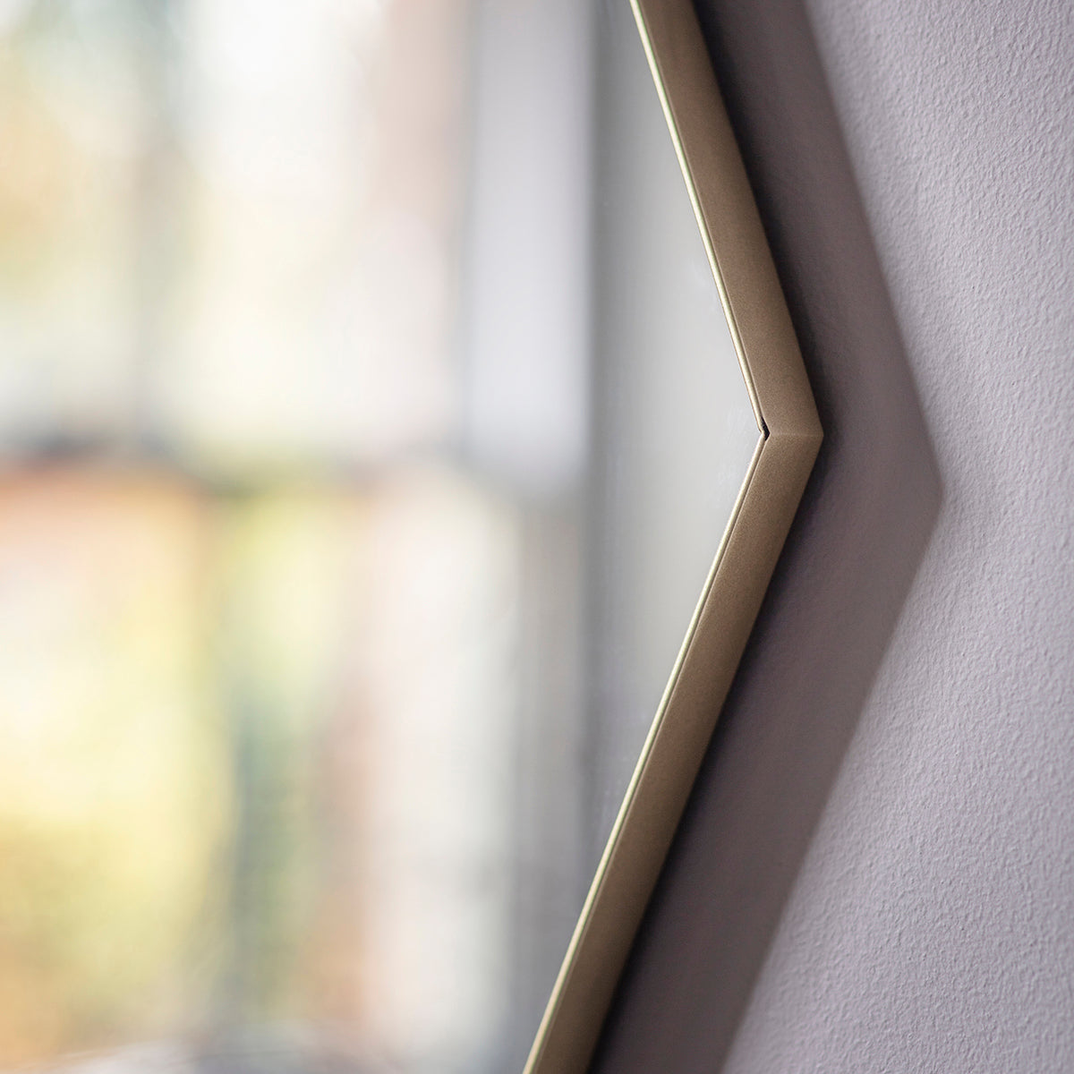 Amos Champagne gold octagon mirror