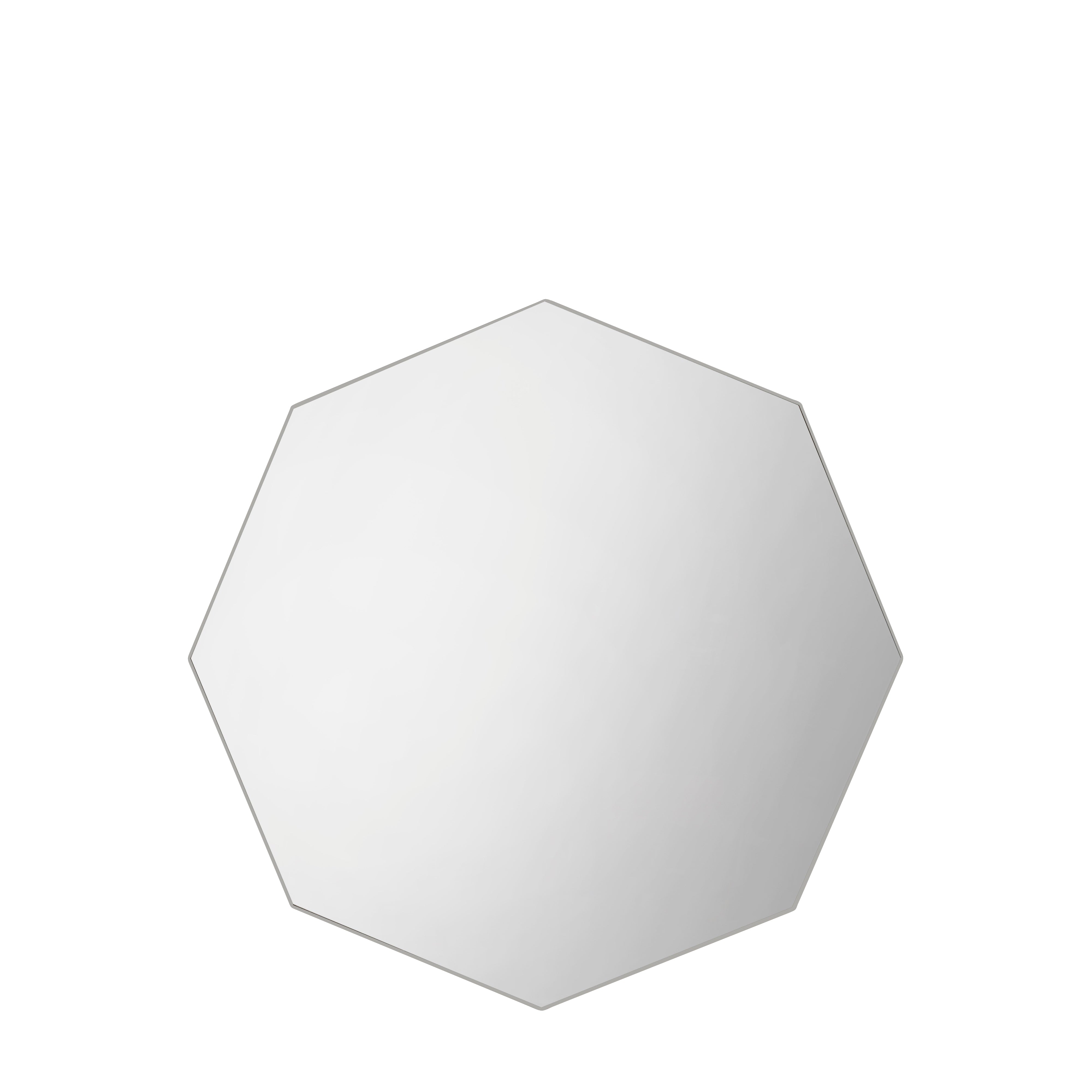 Amos Satin silver octagon mirror