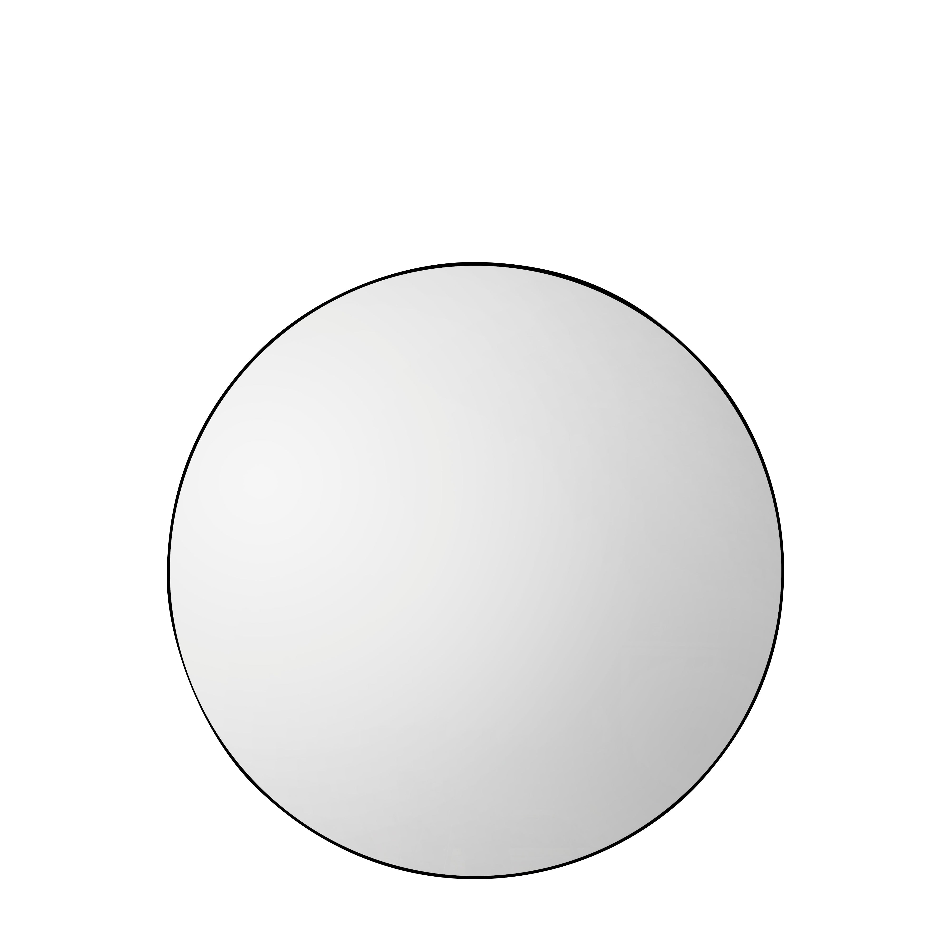 Amos Matt black round mirror