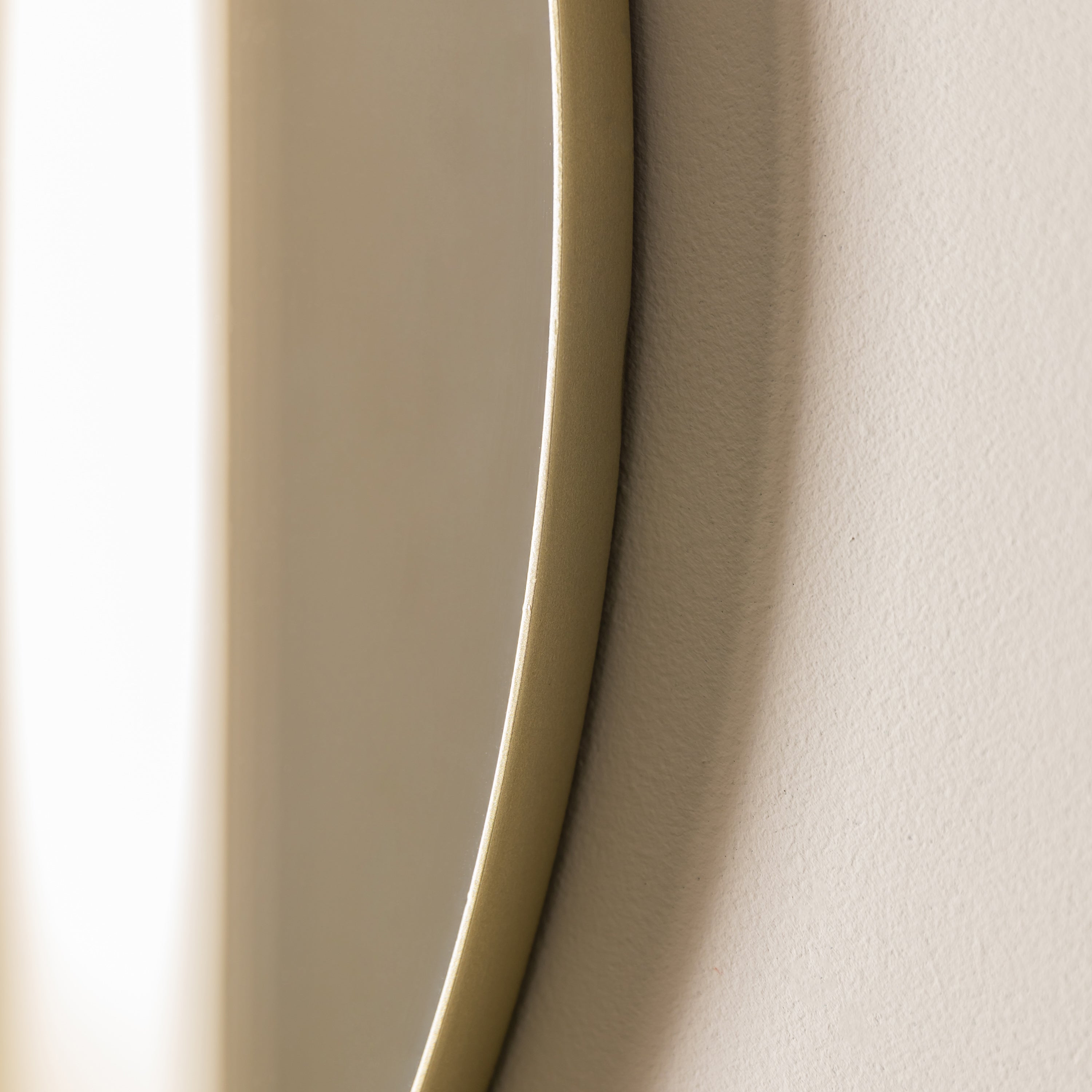 Amos Champagne gold finish round mirror