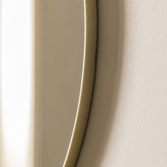 Amos Champagne gold finish round mirror