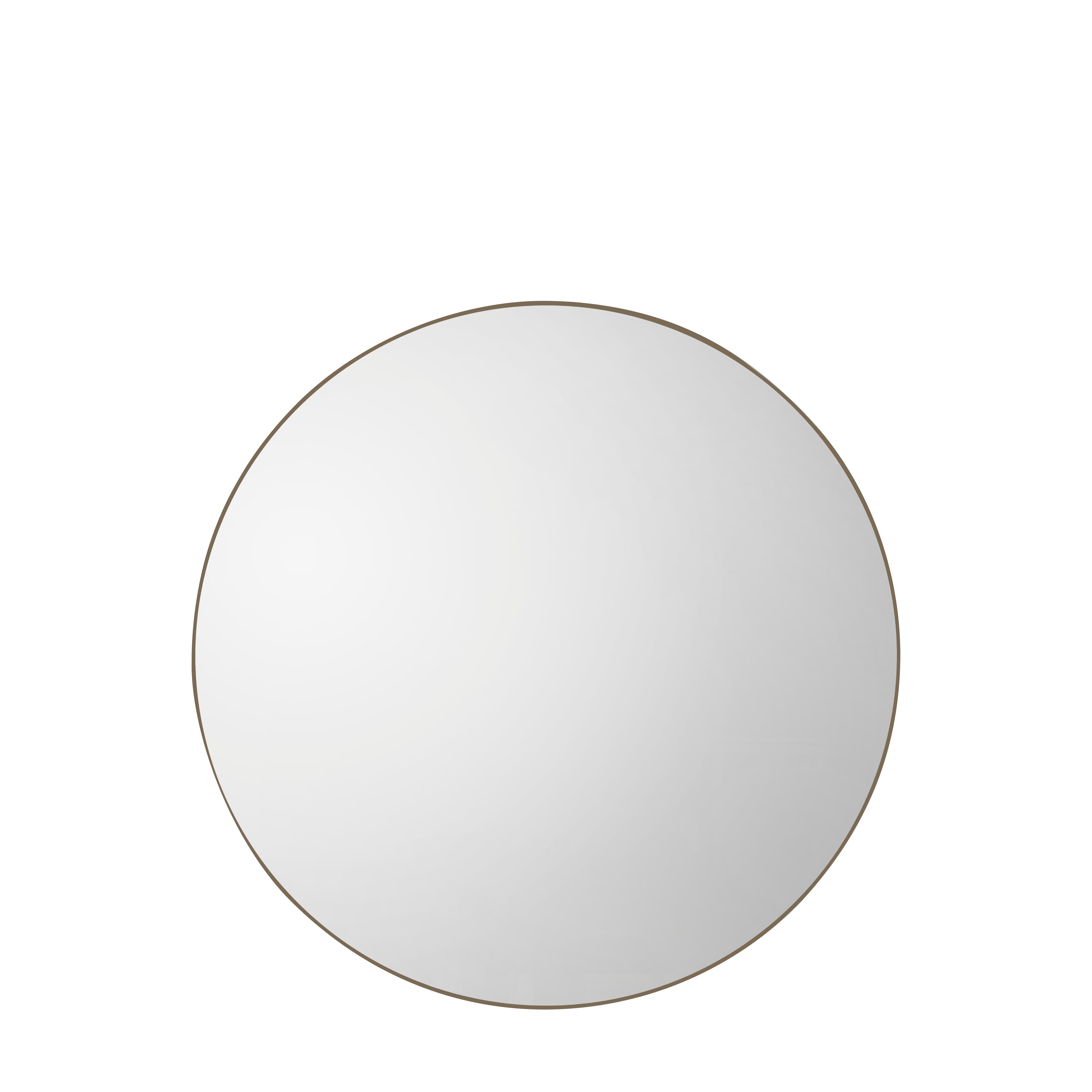 Amos Champagne gold finish round mirror
