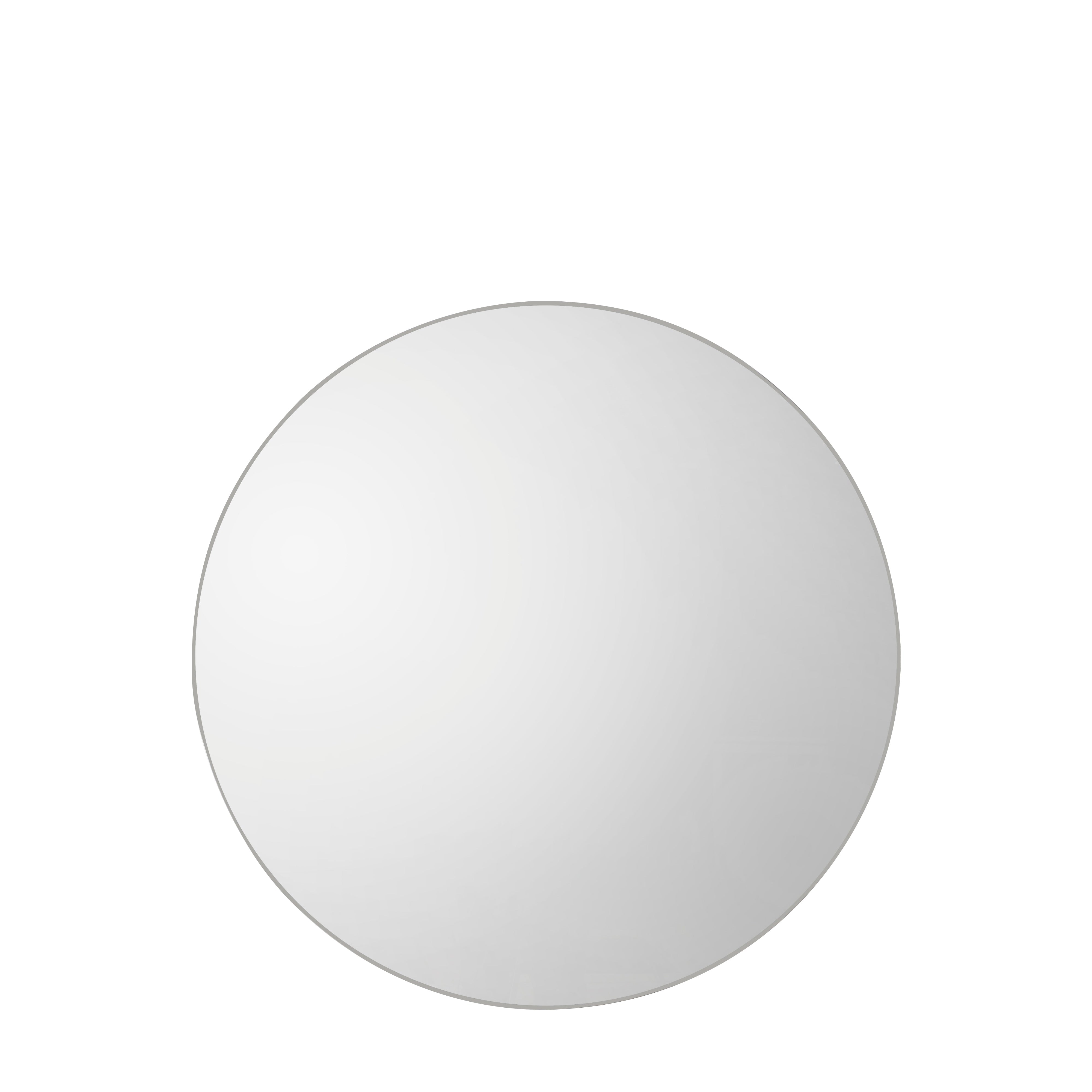 Amos Satin silver round mirror
