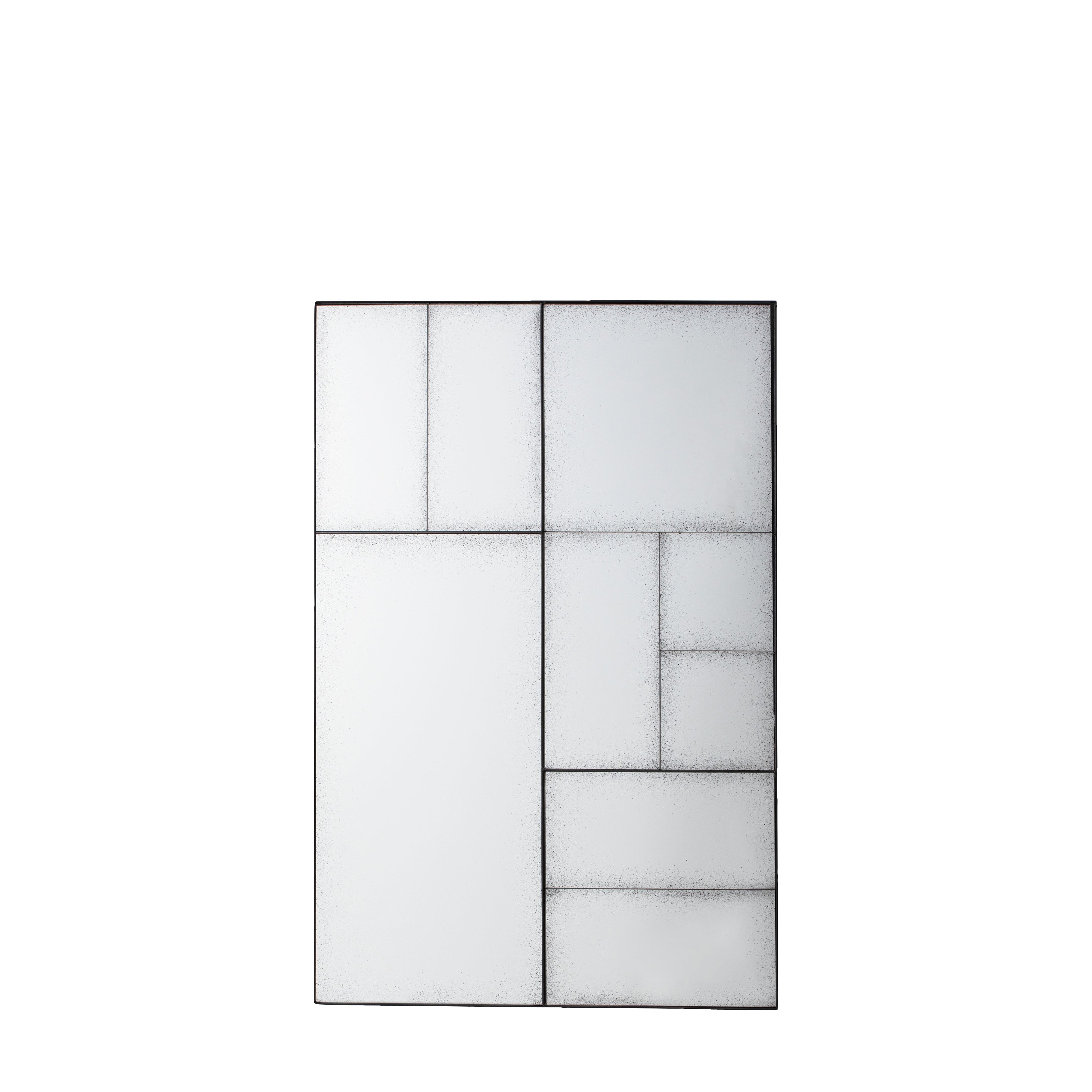 Amos Multi glass panel antique mirror rectangle