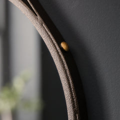 Amos Aged bronze medium round hanging mirror