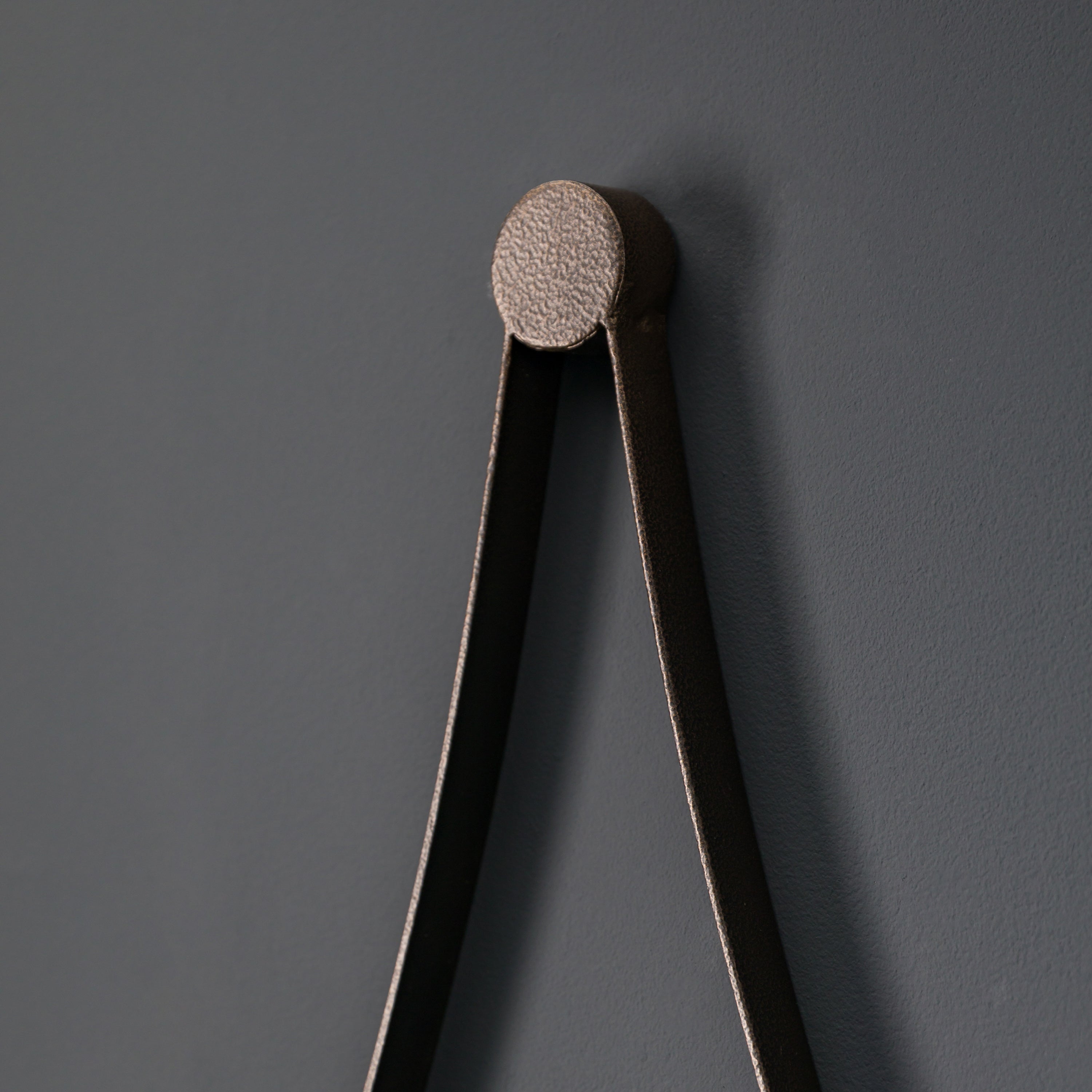 Amos Aged bronze medium round hanging mirror