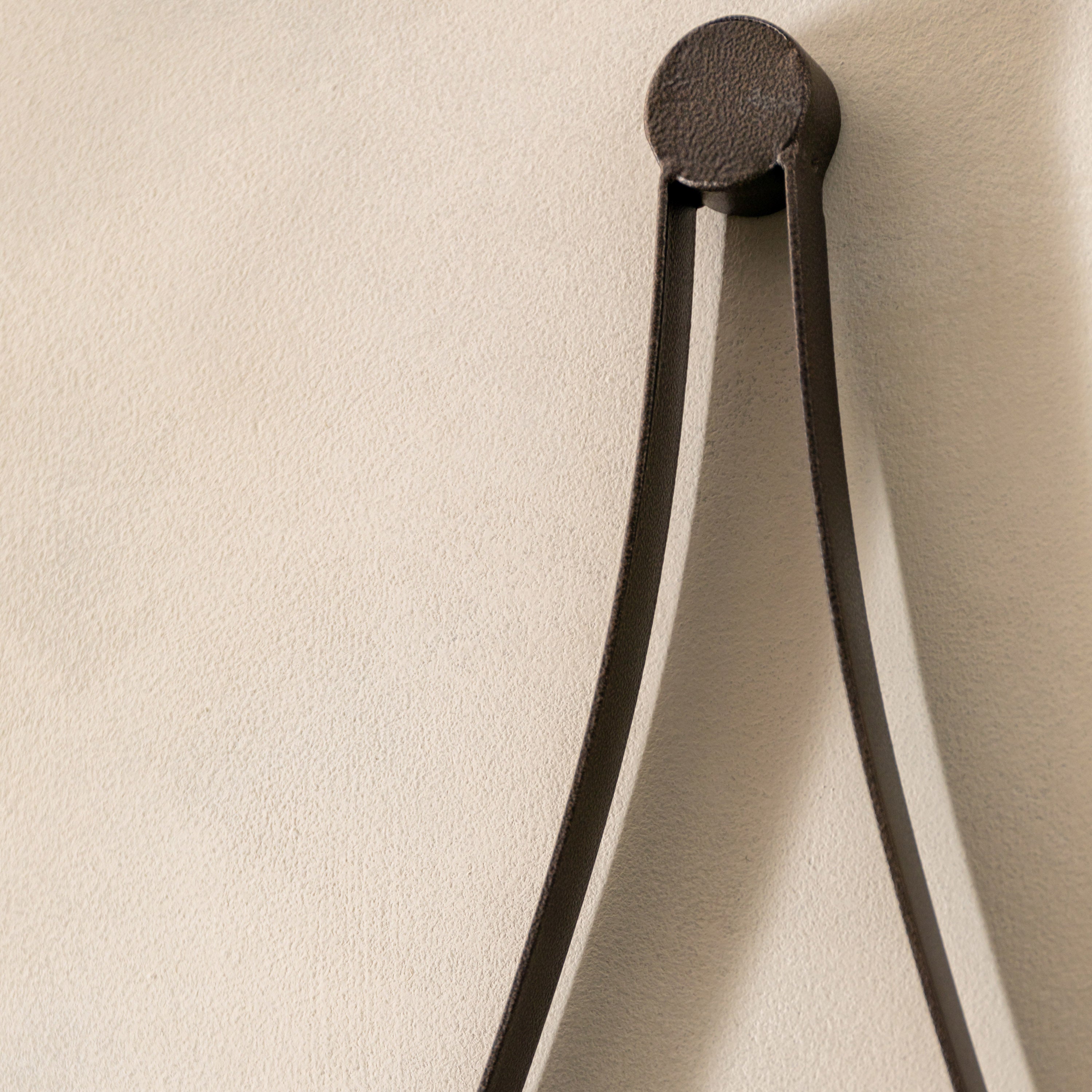 Amos Aged bronze large round hanging mirror