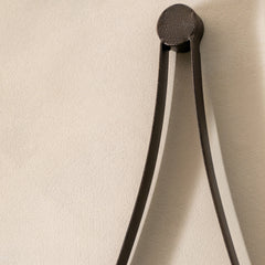 Amos Aged bronze large round hanging mirror