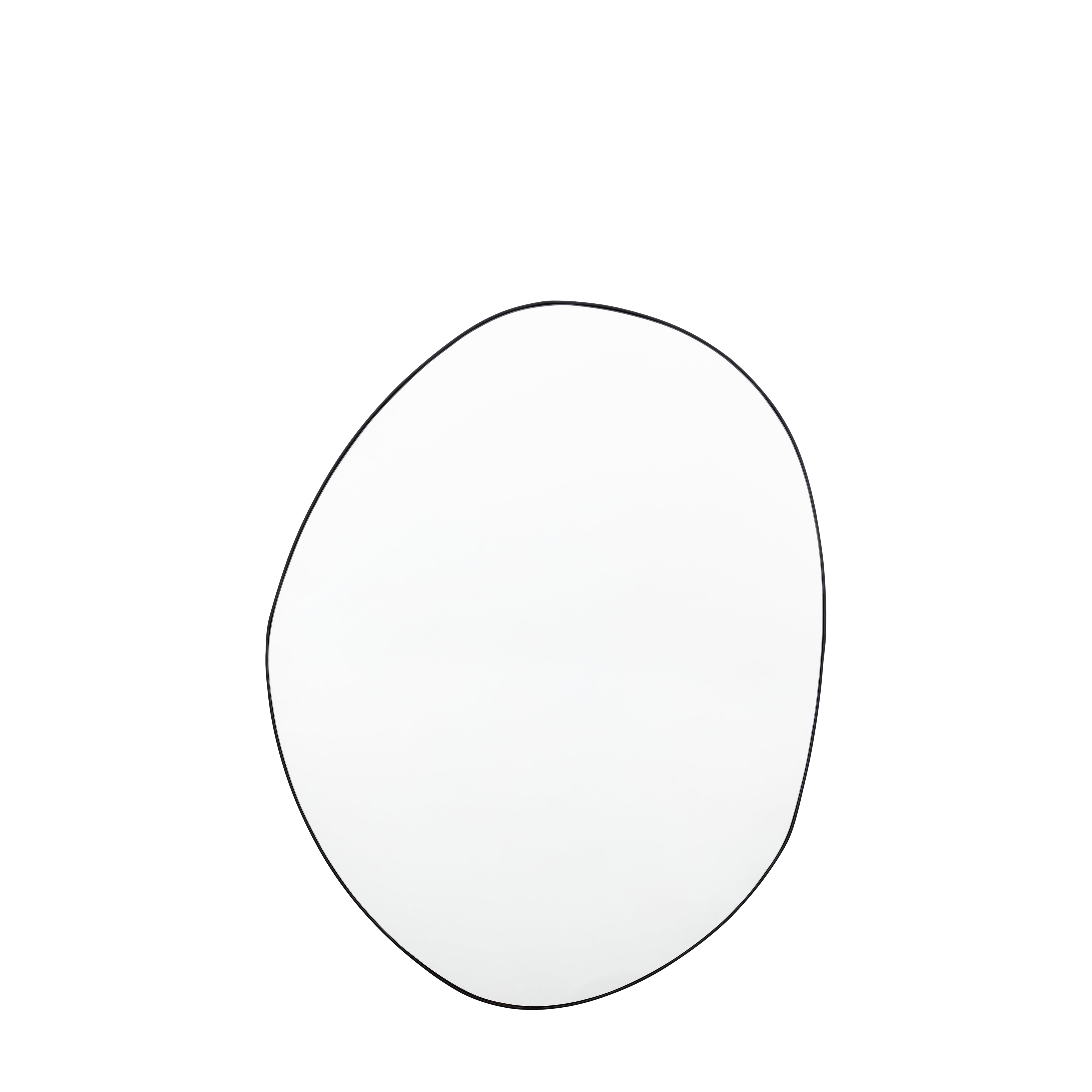 Amos Matt black oval mirror