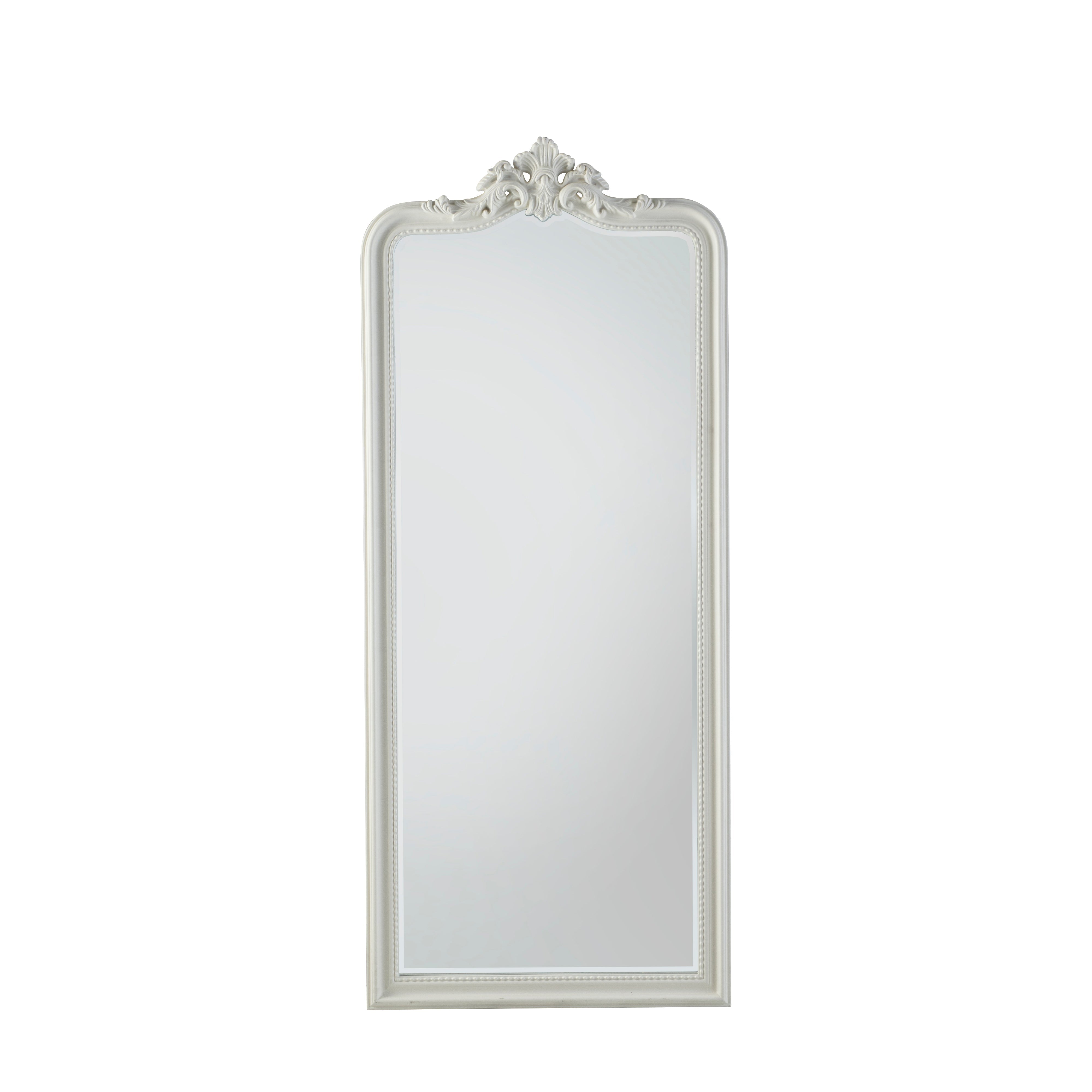 Amos French white ornate leaner mirror