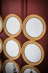 Amos Satin gold decorative square mirror