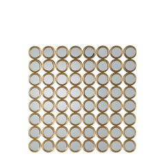 Amos Satin gold decorative square mirror