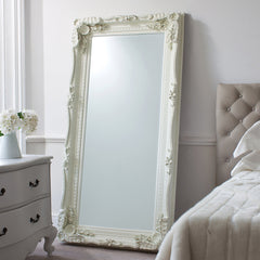 Amos French white leaner mirror