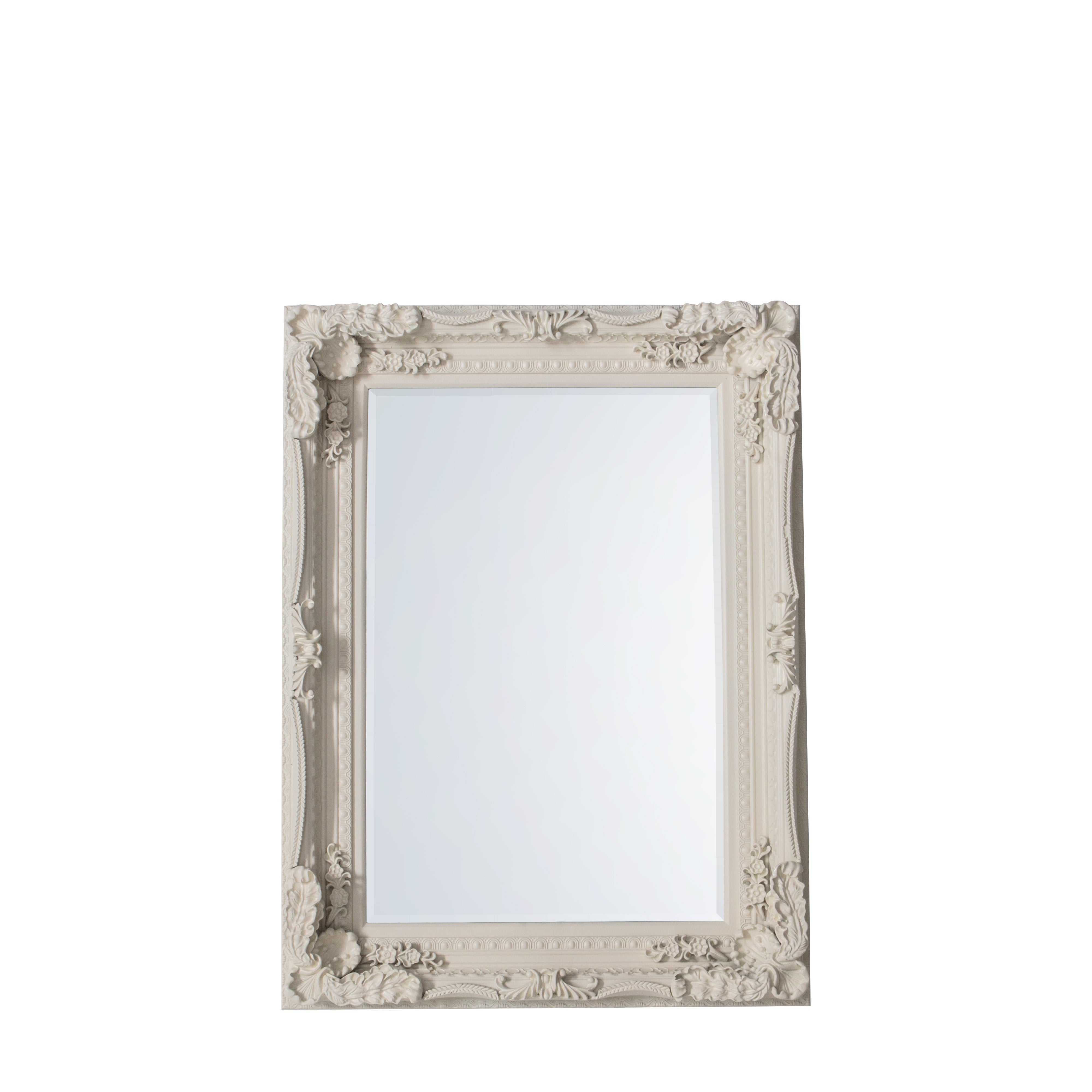 Amos French white medium rectangle mirror