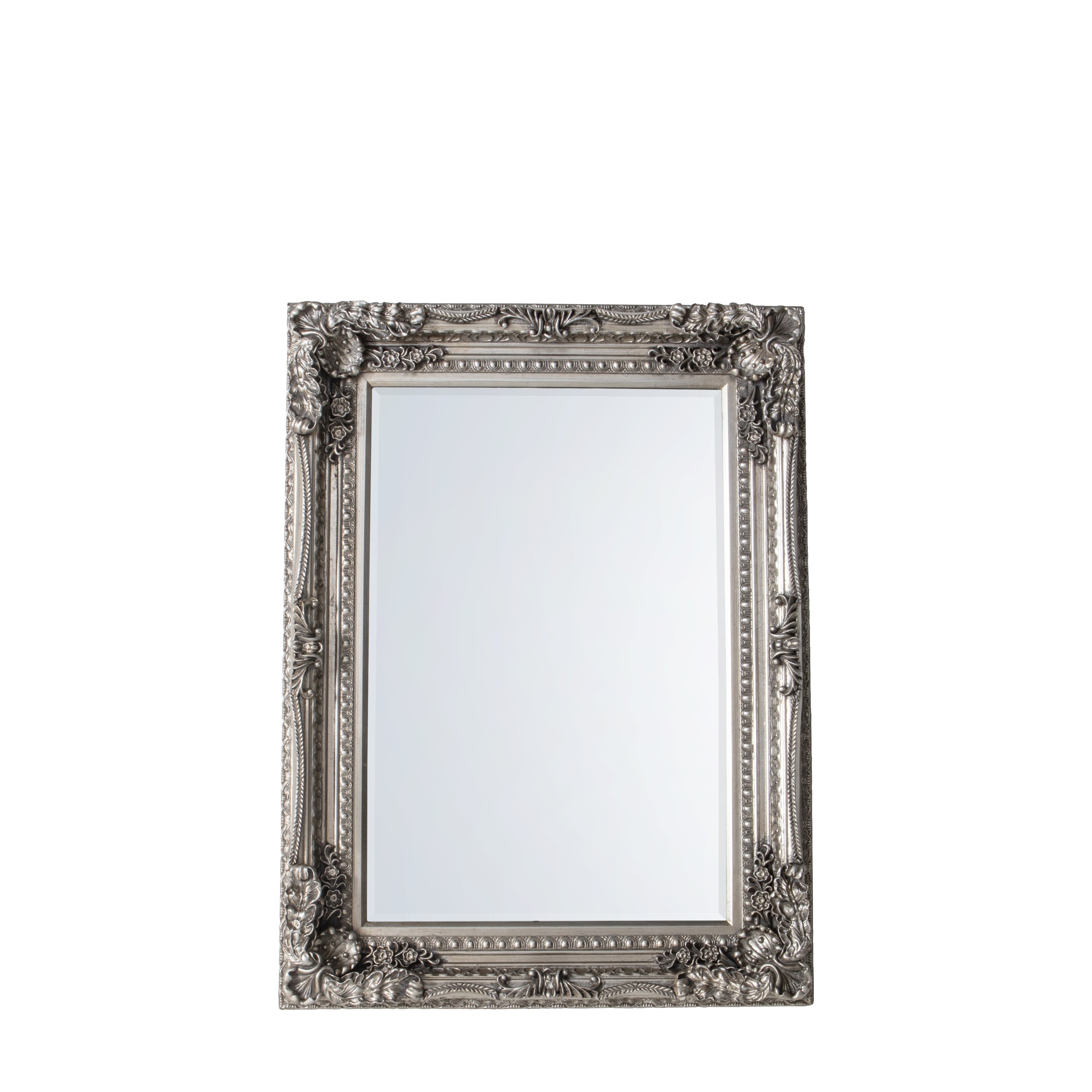 Amos Silver leaf finish medium rectangle mirror