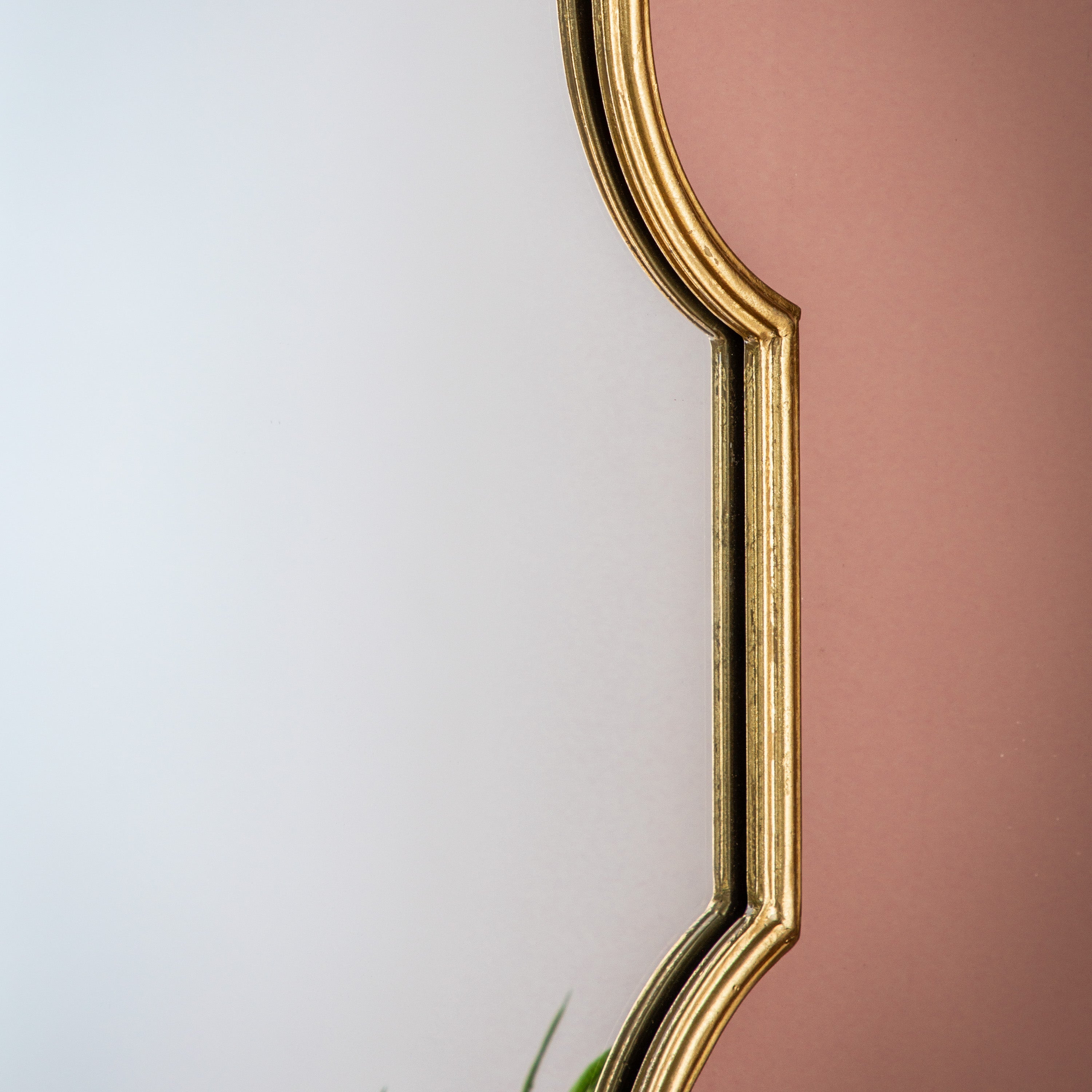Amos Aged gold frame ellipse mirror