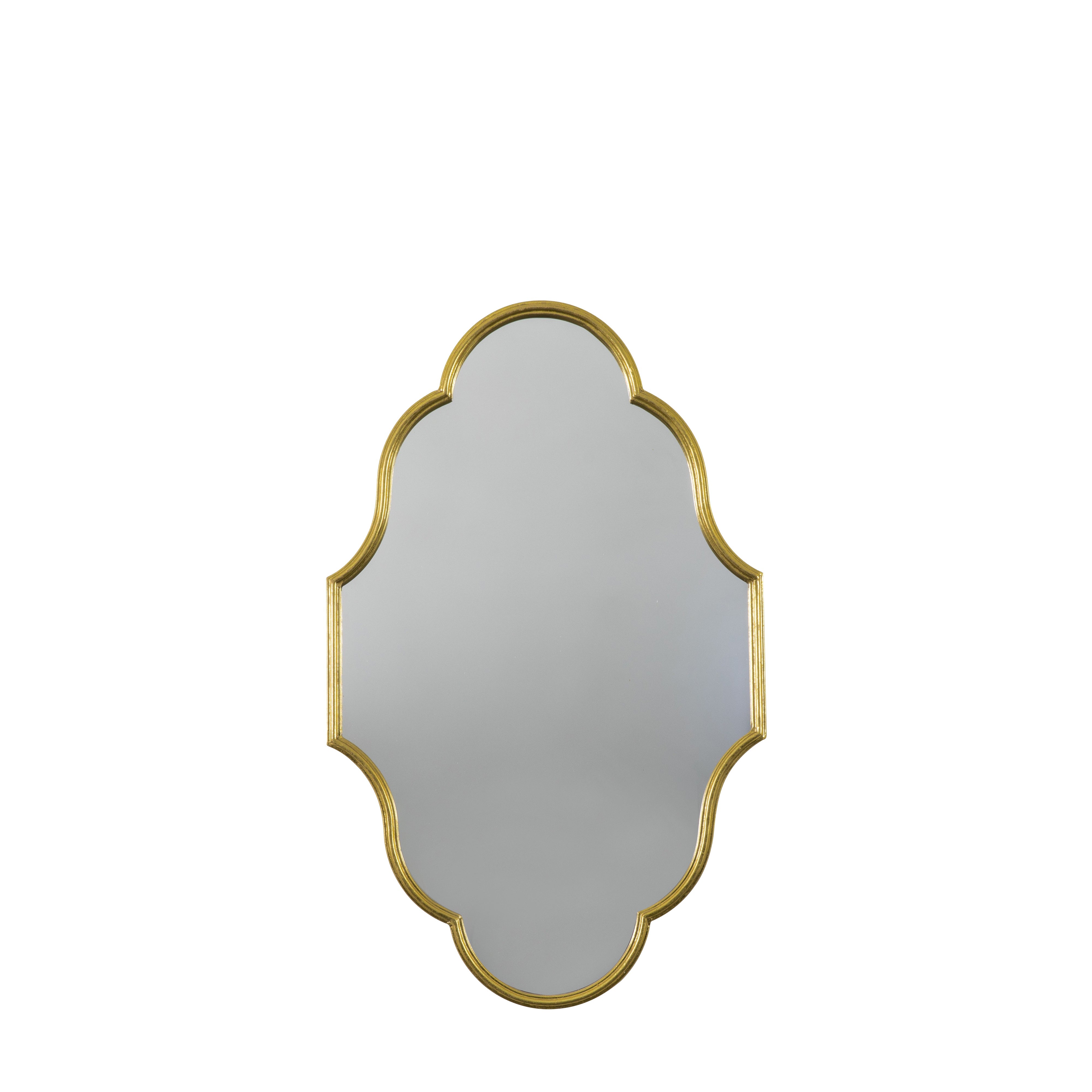 Amos Aged gold frame ellipse mirror