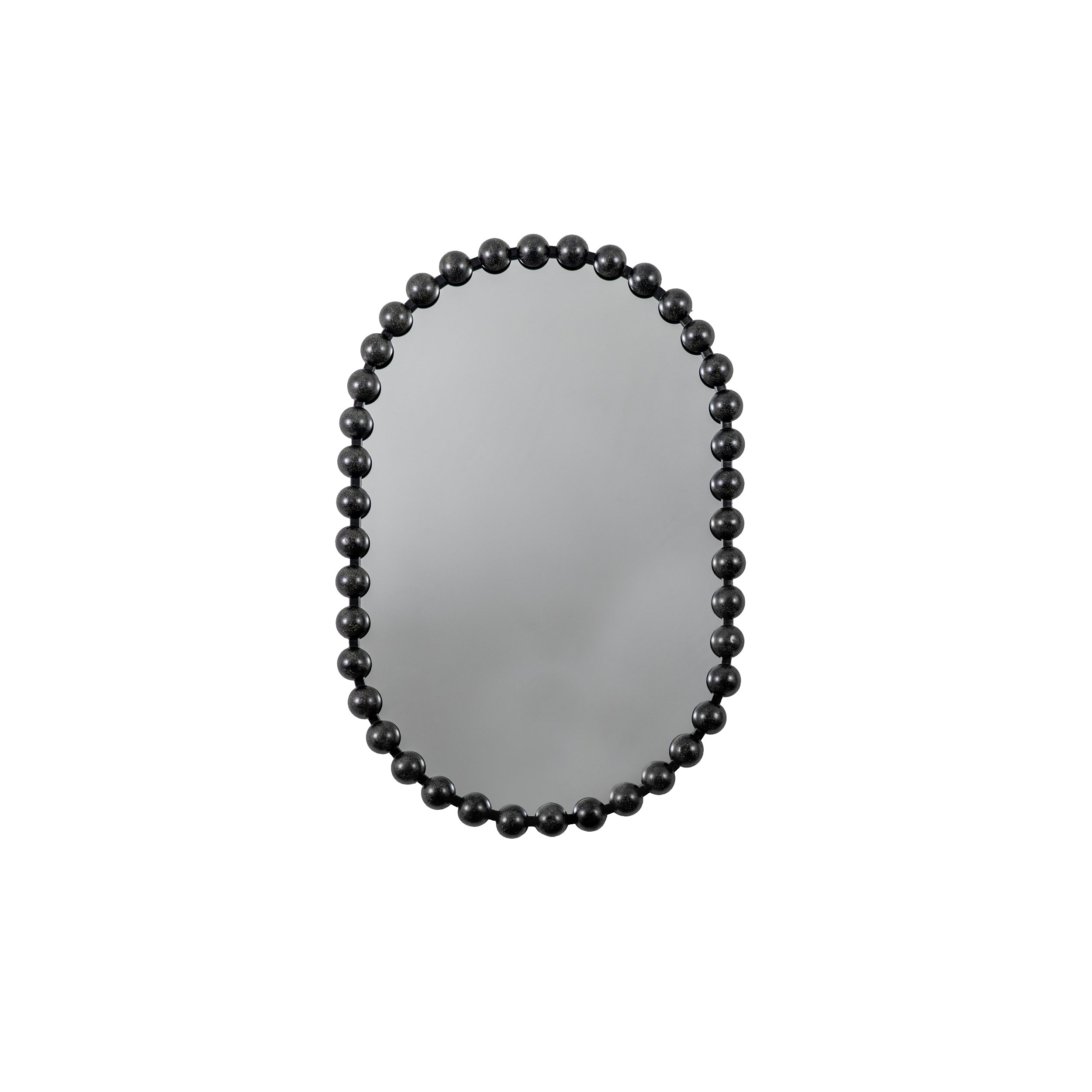 Amos Aged black ellipse mirror