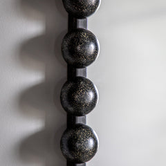 Amos Aged black ellipse mirror