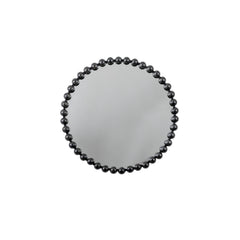 Amos Aged black round mirror