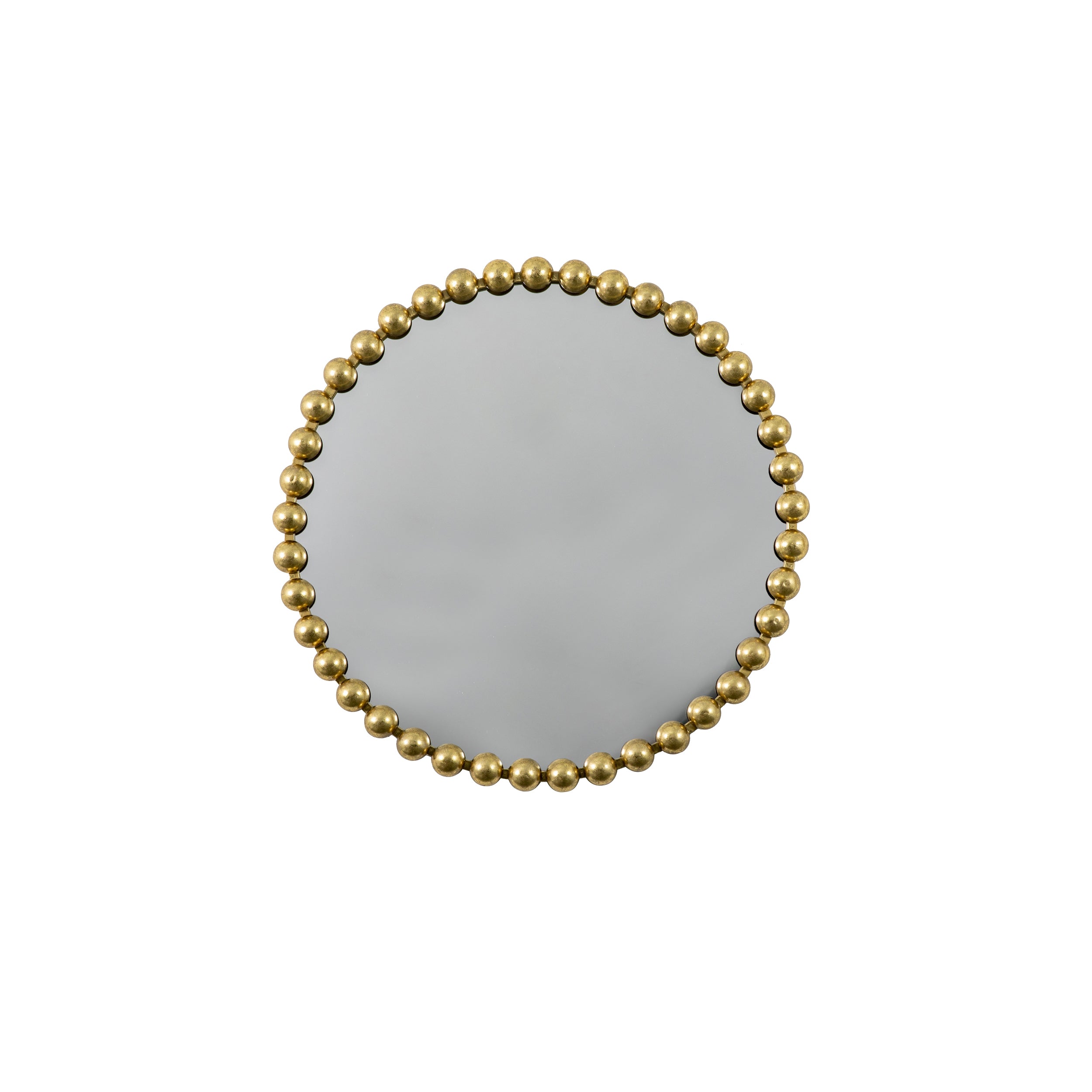 Amos Aged gold round mirror