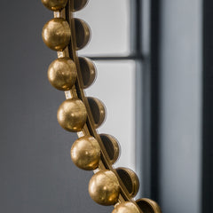 Amos Aged gold round mirror